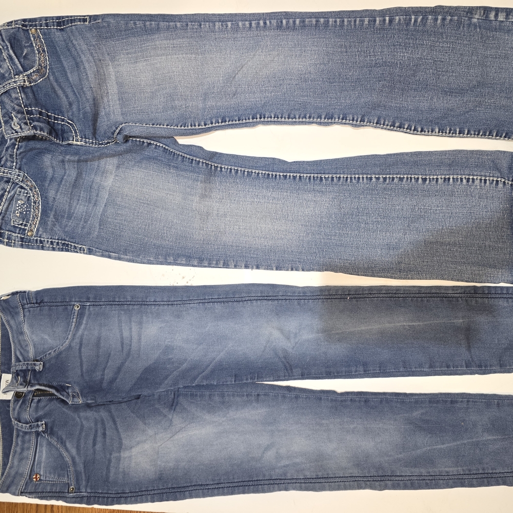 2-pair size 12 girls Blue Denim Jeans